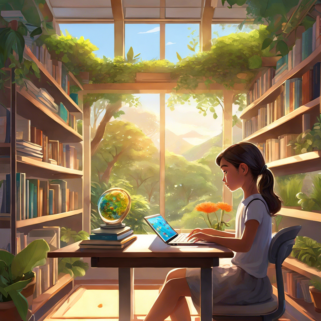 Student working on astronomy project