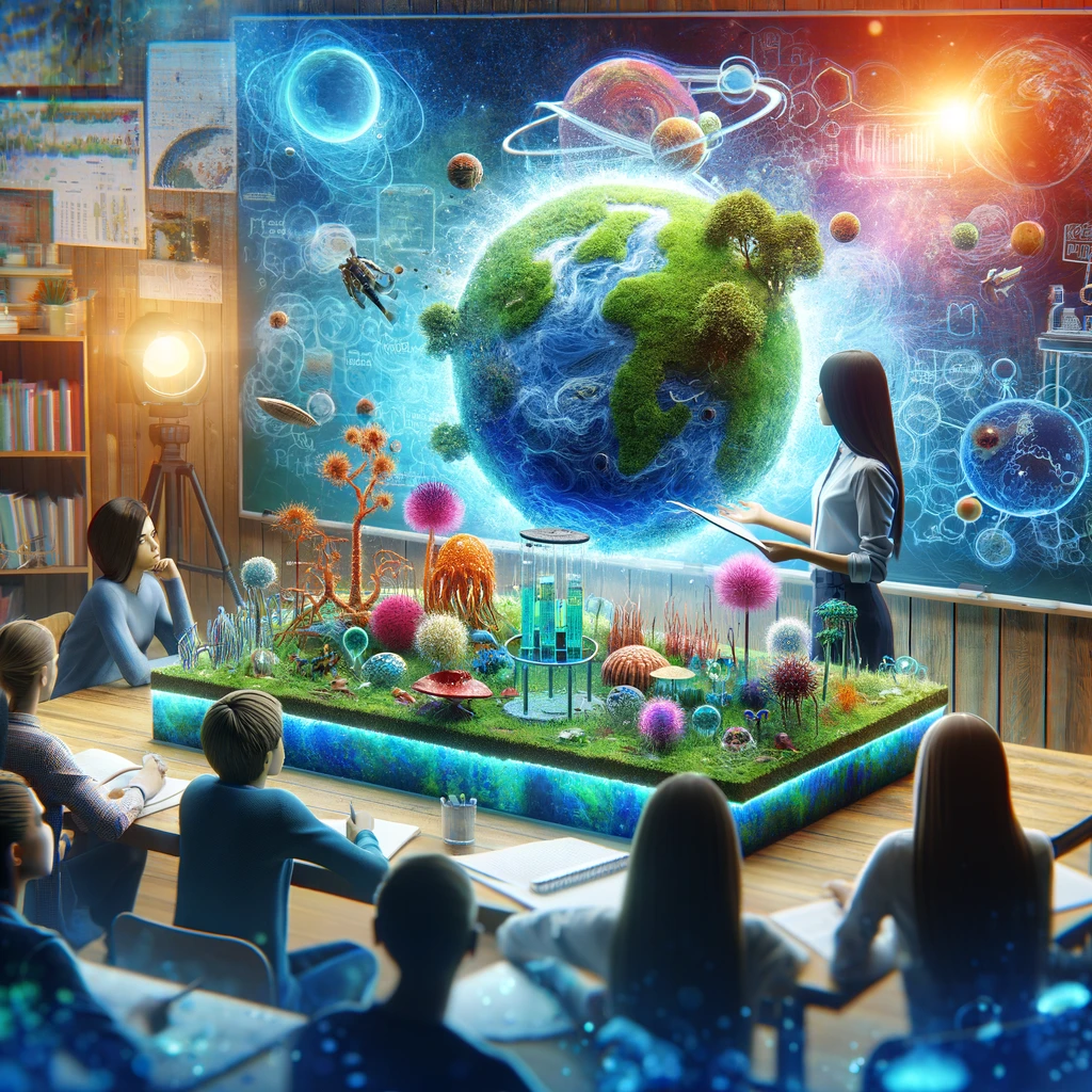 Students engaging in project-based learning with technology